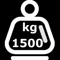 1.500 kg de capacidad máxima de carga